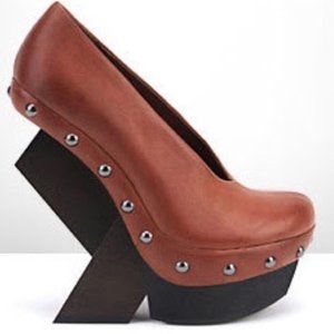 UNITED NUDE Abstract Pumps - Brown Leather